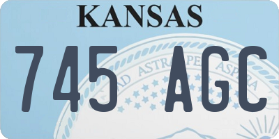 KS license plate 745AGC