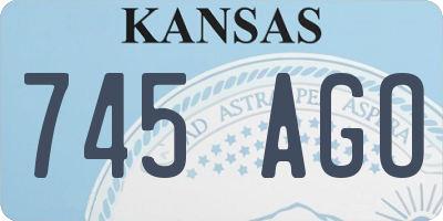 KS license plate 745AGO
