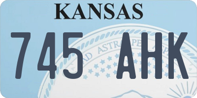 KS license plate 745AHK