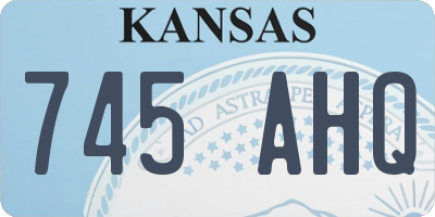 KS license plate 745AHQ