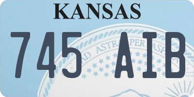 KS license plate 745AIB