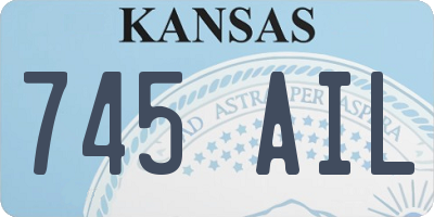 KS license plate 745AIL