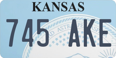 KS license plate 745AKE