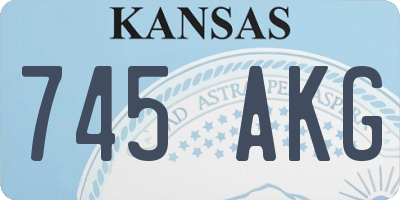 KS license plate 745AKG