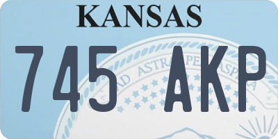 KS license plate 745AKP