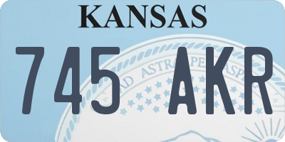 KS license plate 745AKR
