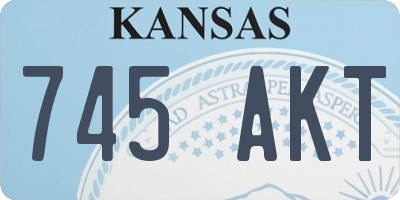 KS license plate 745AKT