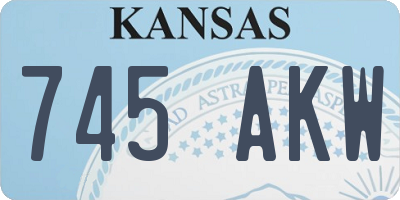 KS license plate 745AKW