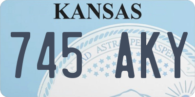 KS license plate 745AKY