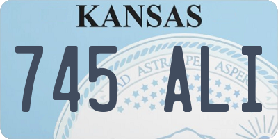 KS license plate 745ALI