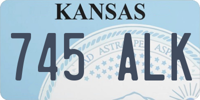 KS license plate 745ALK