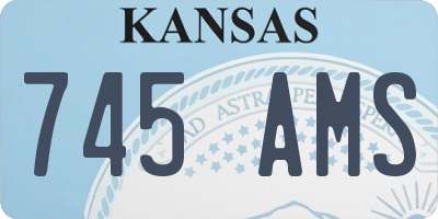 KS license plate 745AMS