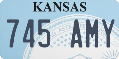 KS license plate 745AMY