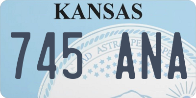 KS license plate 745ANA