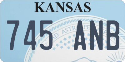 KS license plate 745ANB