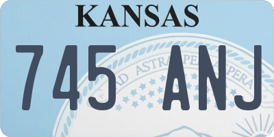 KS license plate 745ANJ