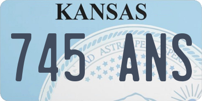 KS license plate 745ANS