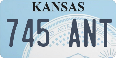 KS license plate 745ANT