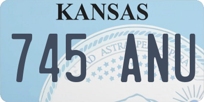 KS license plate 745ANU
