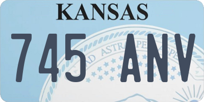 KS license plate 745ANV