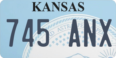 KS license plate 745ANX
