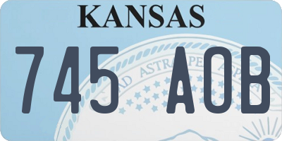 KS license plate 745AOB