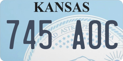 KS license plate 745AOC