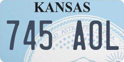 KS license plate 745AOL
