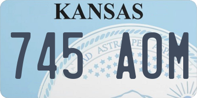 KS license plate 745AOM
