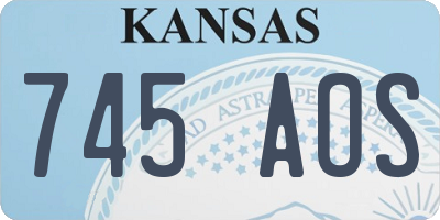 KS license plate 745AOS
