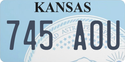 KS license plate 745AOU
