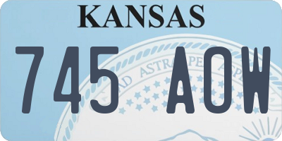 KS license plate 745AOW