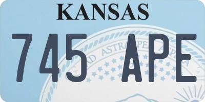KS license plate 745APE