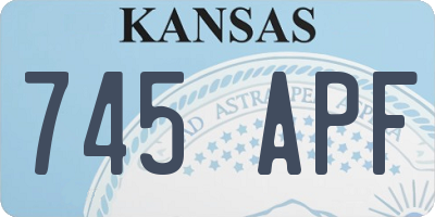 KS license plate 745APF
