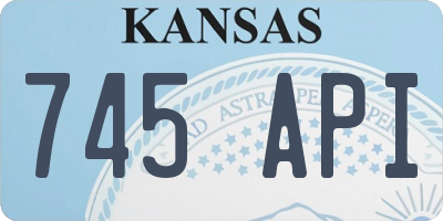 KS license plate 745API