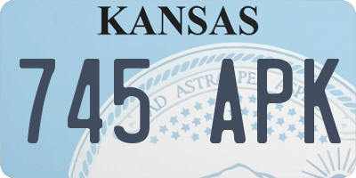 KS license plate 745APK