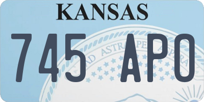 KS license plate 745APO