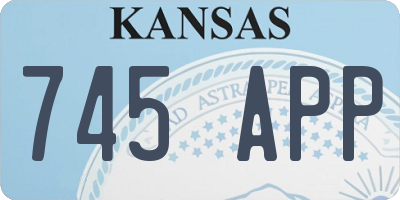 KS license plate 745APP