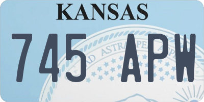 KS license plate 745APW