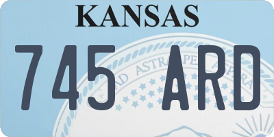 KS license plate 745ARD