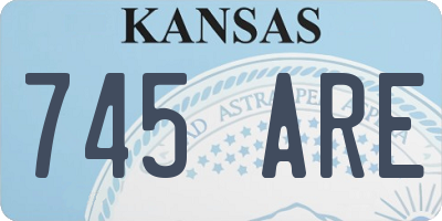 KS license plate 745ARE