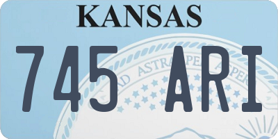 KS license plate 745ARI