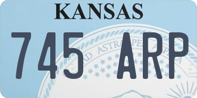 KS license plate 745ARP
