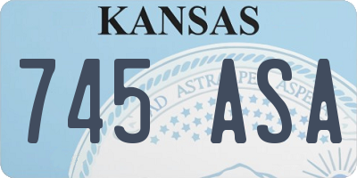 KS license plate 745ASA
