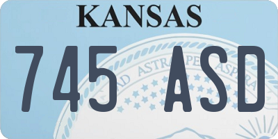 KS license plate 745ASD