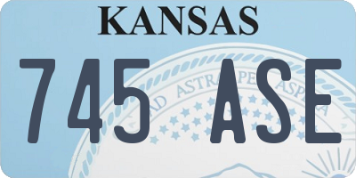 KS license plate 745ASE