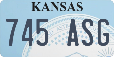 KS license plate 745ASG