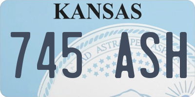 KS license plate 745ASH