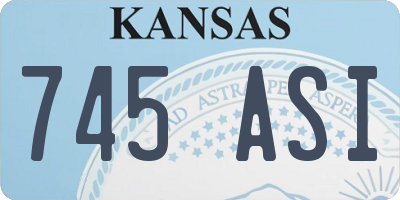 KS license plate 745ASI