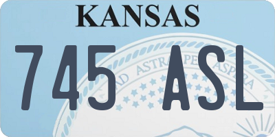 KS license plate 745ASL